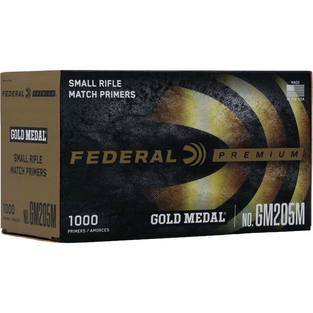 Federal Premium Gold Medal Rifle Primers Small 1000 Ct. Haz