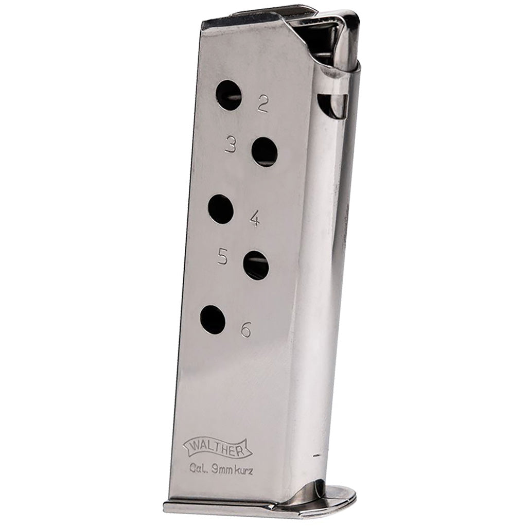 Walther Ppk Magazine 380 Acp Nickel 6 Rd. Standard