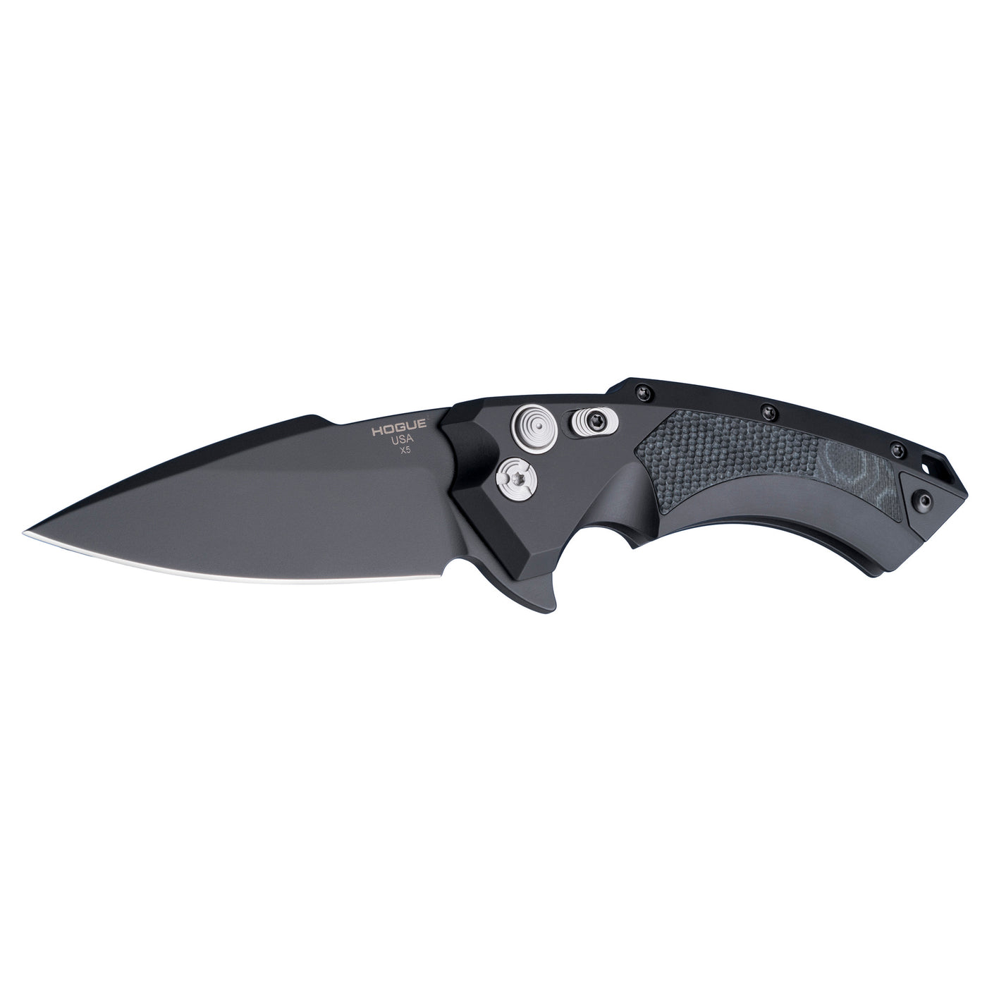 Hogue X5 3.5 in Folder Spear Point Blade Black Finish