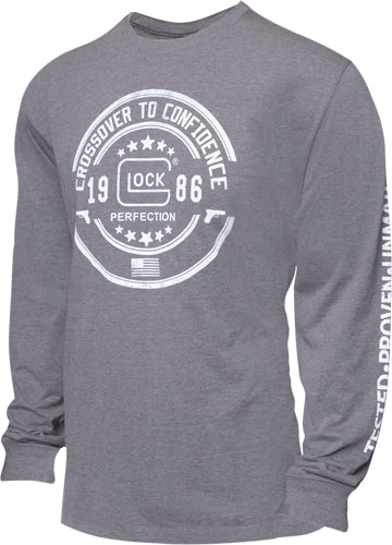 Glock Crossover Long Sleeve - T-shirt Grey Med