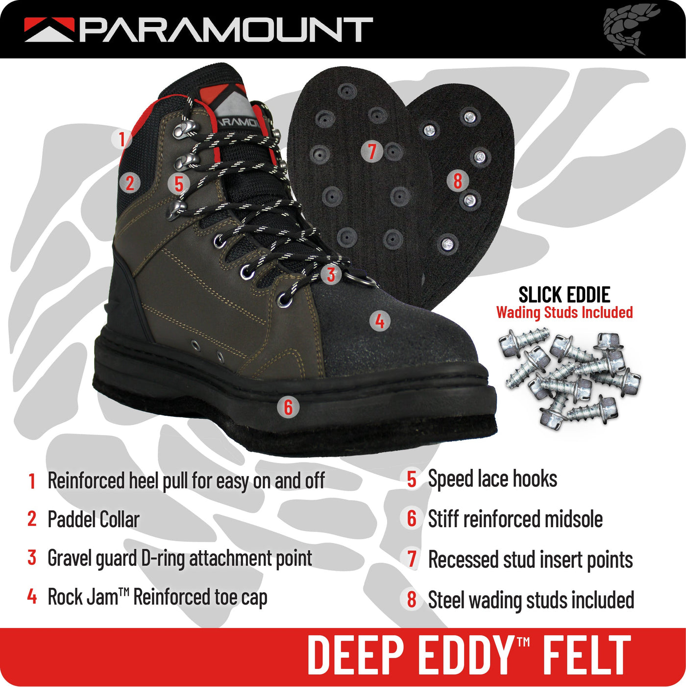 Paramount Outdoors Deep Eddy Felt Wading Boots