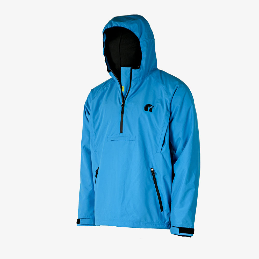 mens bog hoodie in blue - angle view