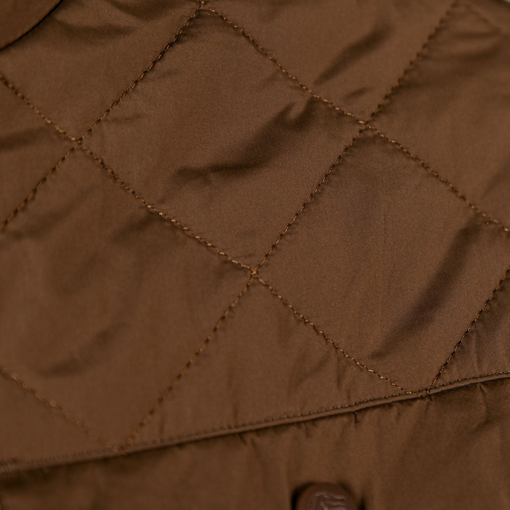 mens insulated snap shirt - chesapeake brown - fabric view