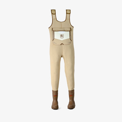 womens retro waders tri taupe - front view