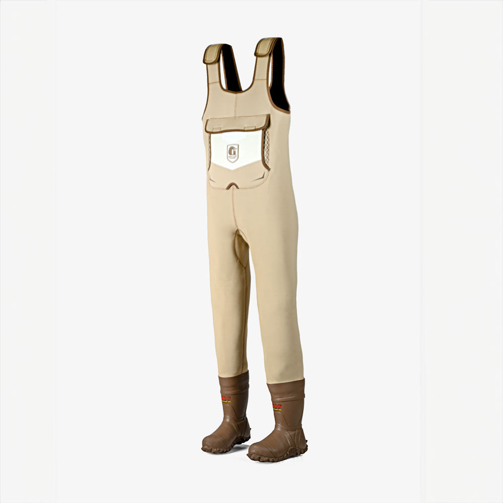 womens retro waders tri taupe - side view