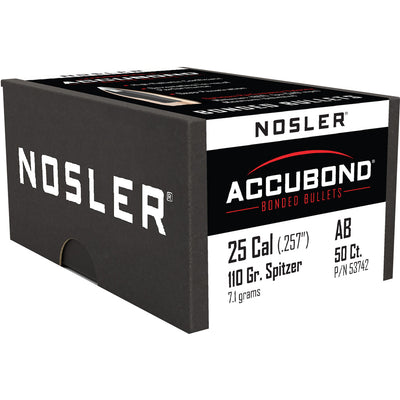 Nosler Accubond Bullets .25 Cal. 110 Gr. Spitzer Point 50 Pk.