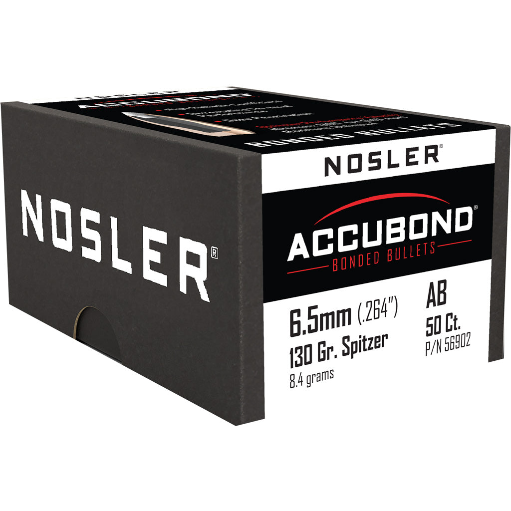 Nosler Accubond Bullets 6.5mm 130 Gr. Spitzer Point 50 Pk.