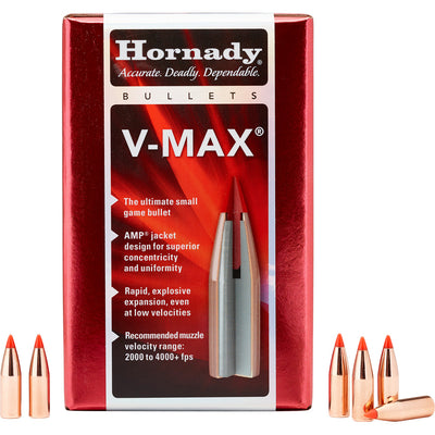 Hornady V-max Bullets 6mm .243 58 Gr. V-max 100 Box