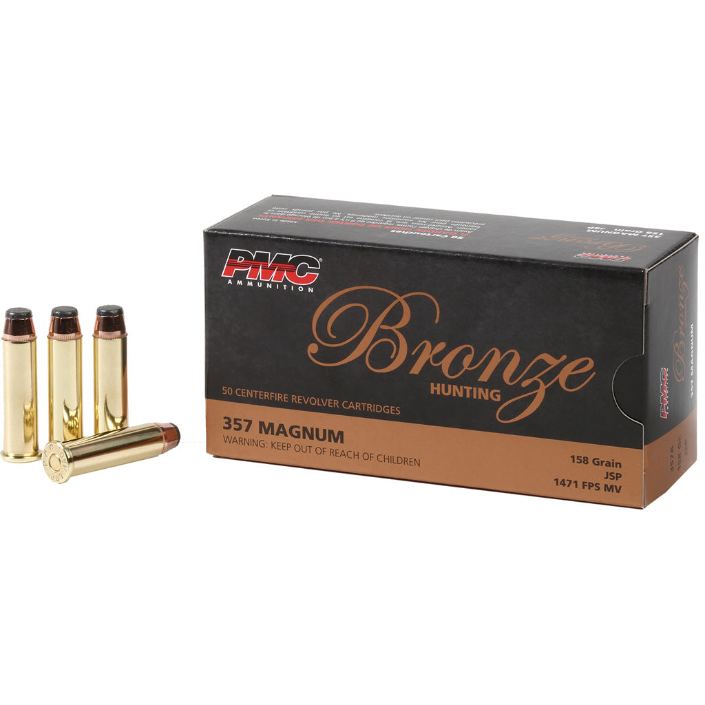 Pmc Bronze Pistol Ammo 357 Mag Jsp 158 Gr. 50 Rd.