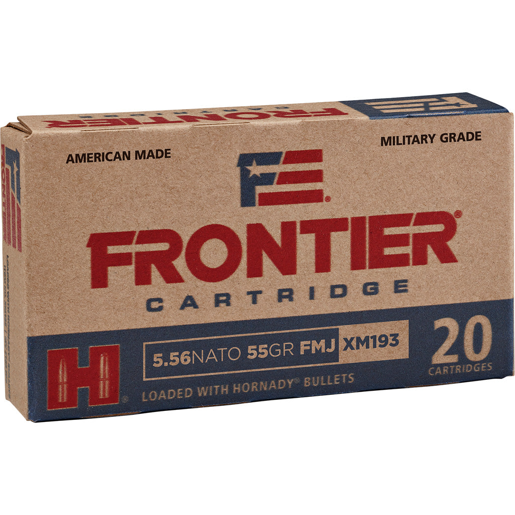 Hornady Frontier Rifle Ammo 5.56 Nato 55 Gr. Fmj 20 Rd.