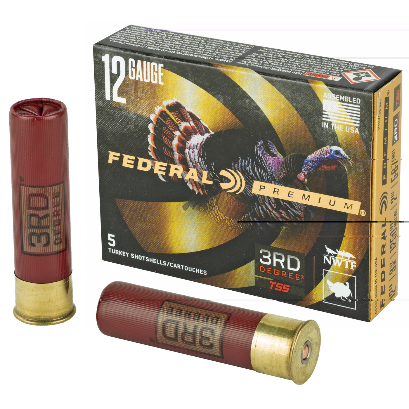 Federal Premium Turkey Third Degree Shotgun Ammo 12 Ga. 3.5 In. 2 Oz. 5,6,7 Shot 5 Rd.