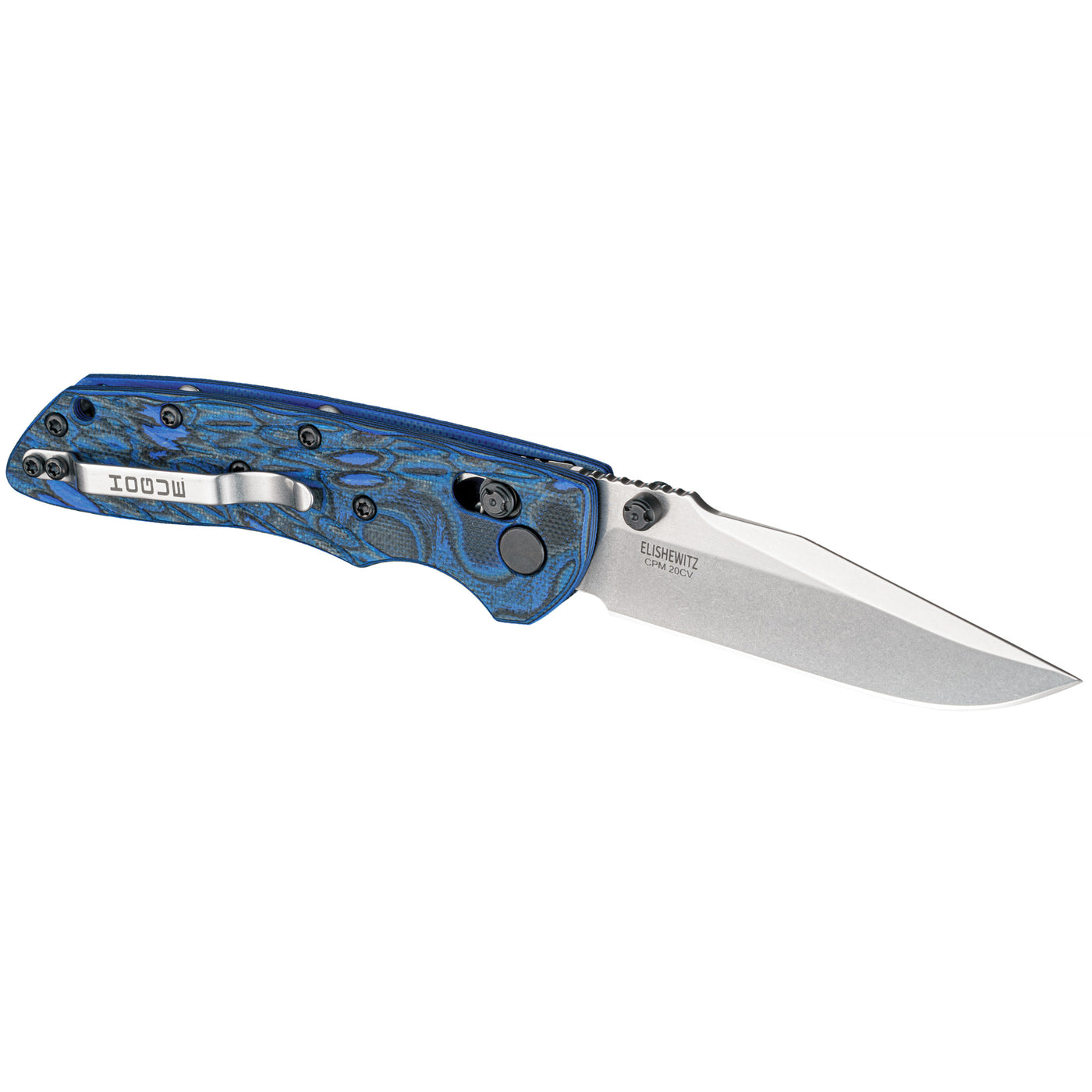 Hogue Deka 3.25in Lck Fold Clip Pt Tumble Fin G10 Blue Lava