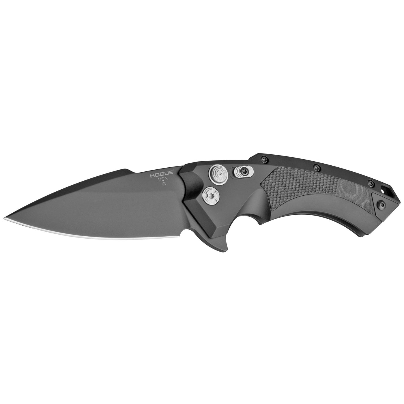 Hogue X5 4 in Folder Spear Point Blade Black Finish