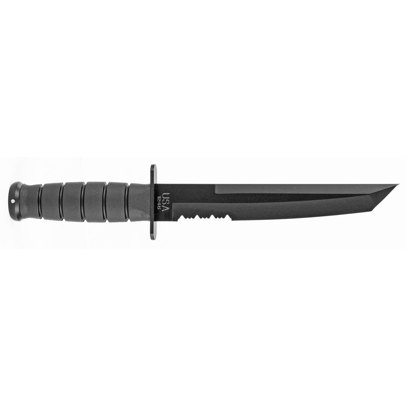 Ka-bar Tanto Knife - 8" W/plastic Sheath Black