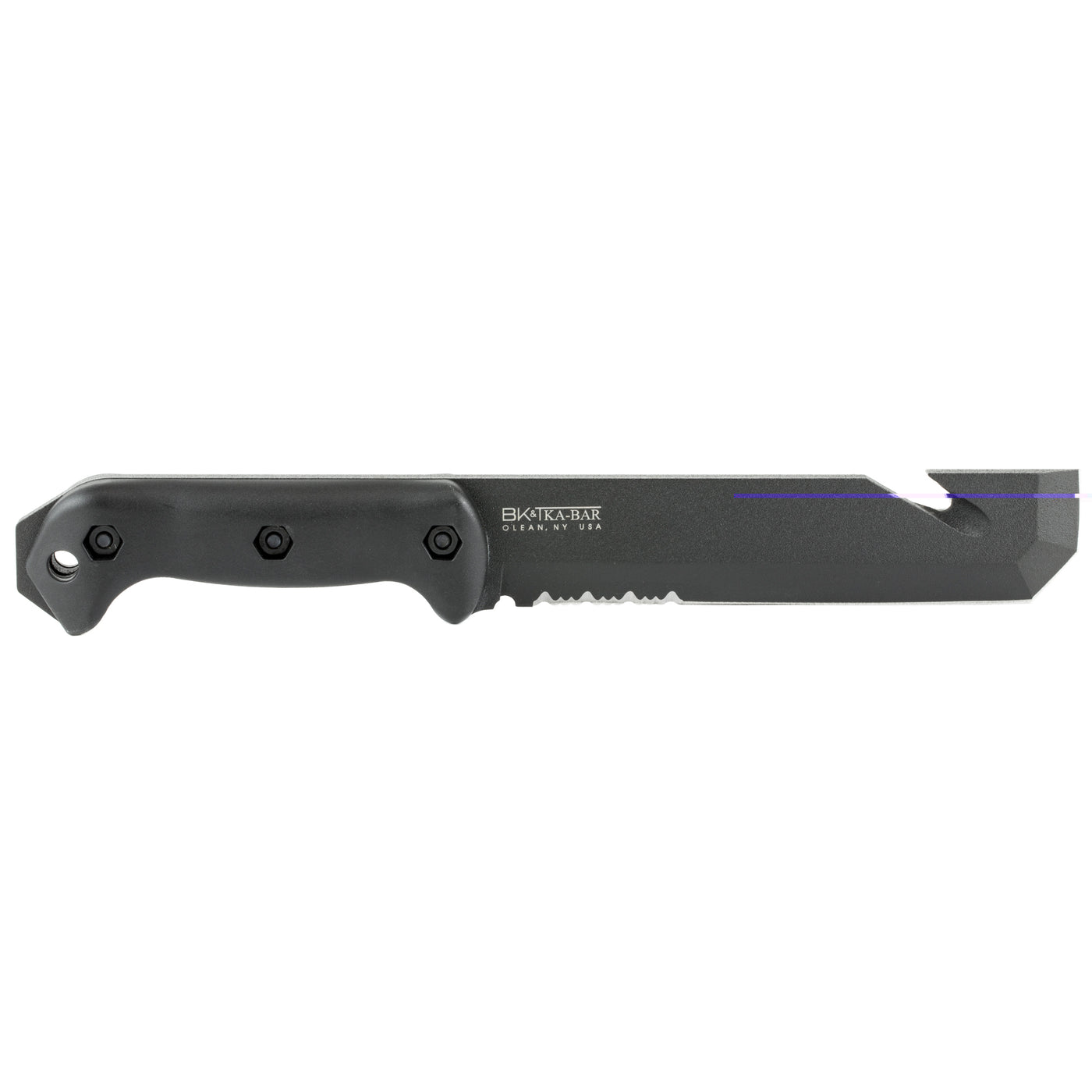 KA-BAR Becker BK3 Fixed 7 in Black Combo Blade Zytel Handle