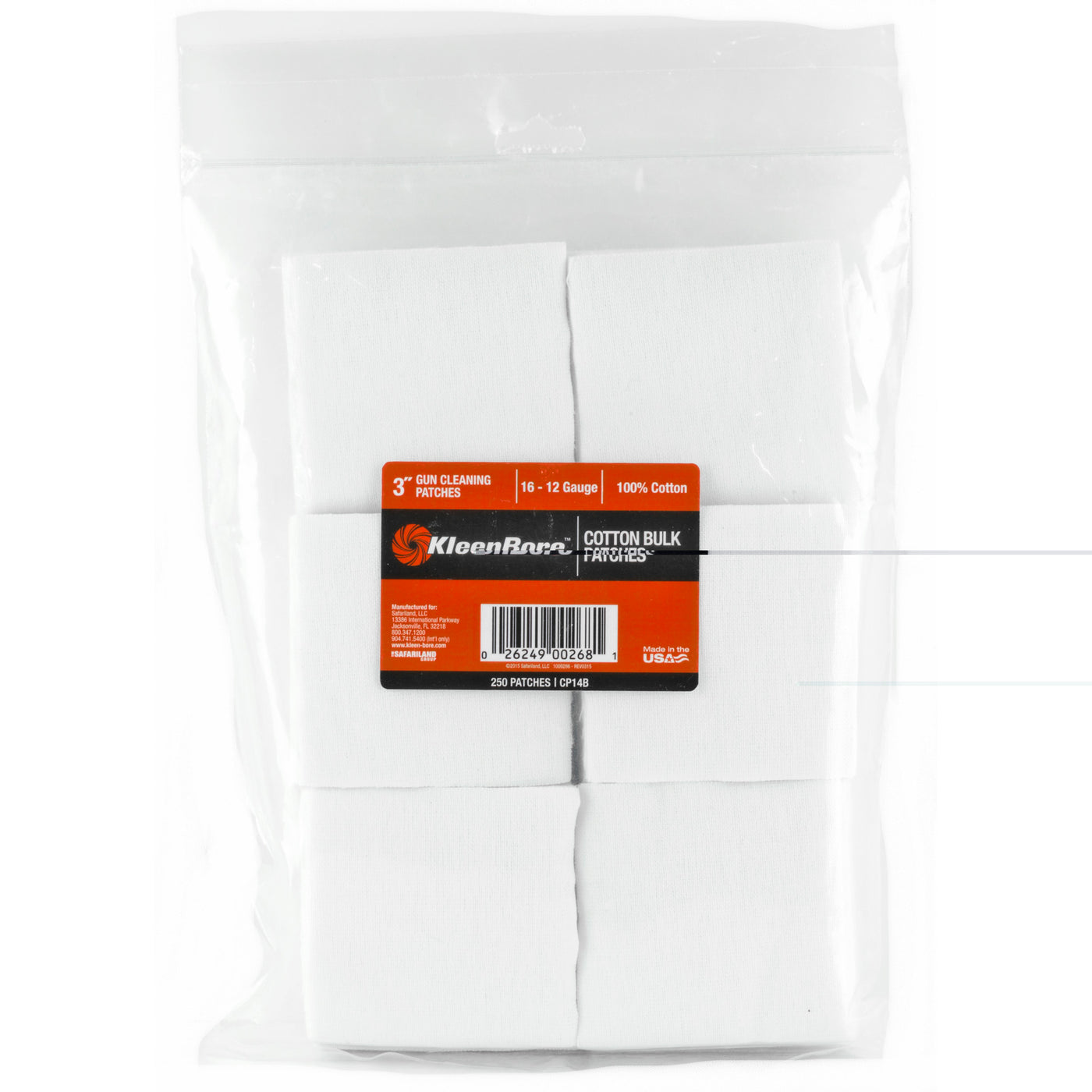 Kleen Br Spr Patch 12-16ga 250pk