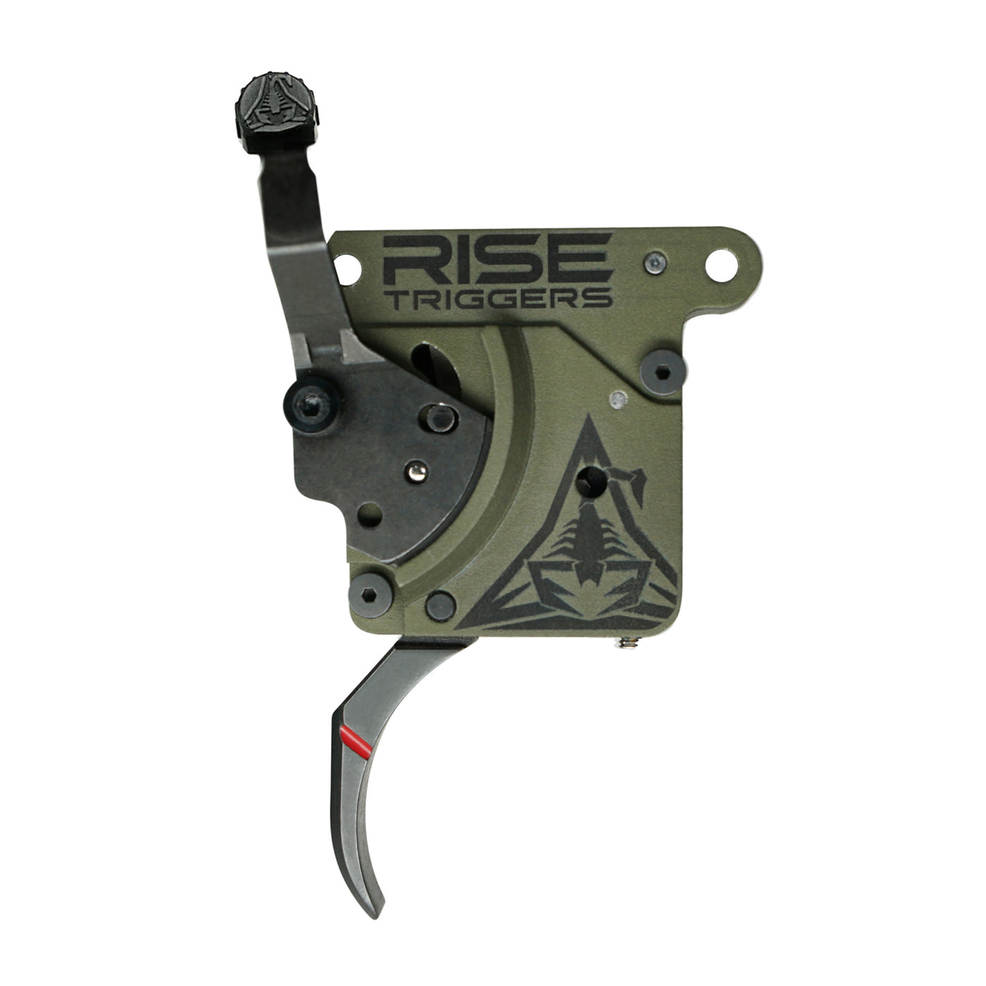 Rise Trigger Reliant Hunter - Rem 700 2-5lb Curved Green/blk