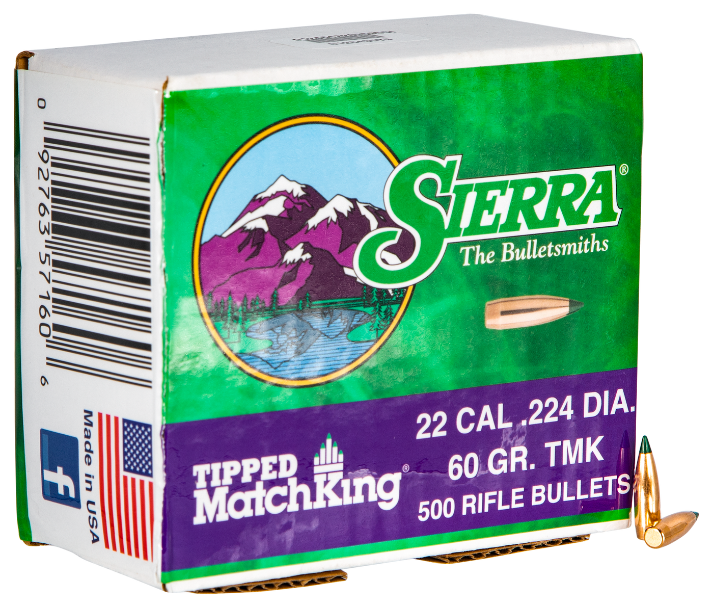 Sierra Tipped Matchking, Sierra 7160c .224  60 Tipped Mk            500