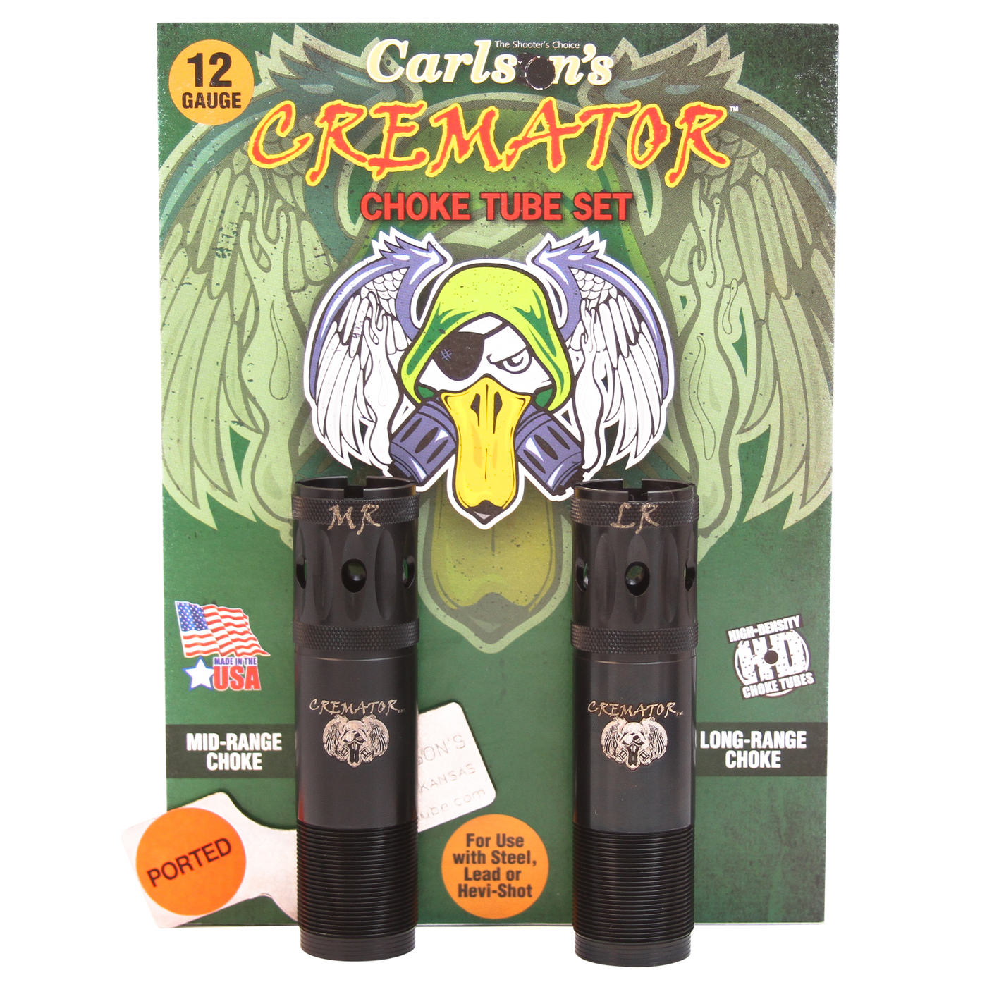 Carlsons Cremator Ported Choke 12 Ga. Remington Mr, Lr 2 Pk.