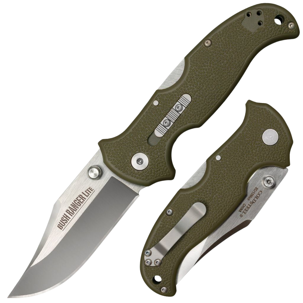 Cold Steel Bush Ranger Lite - 3.5" Plain Edge Clip Folder