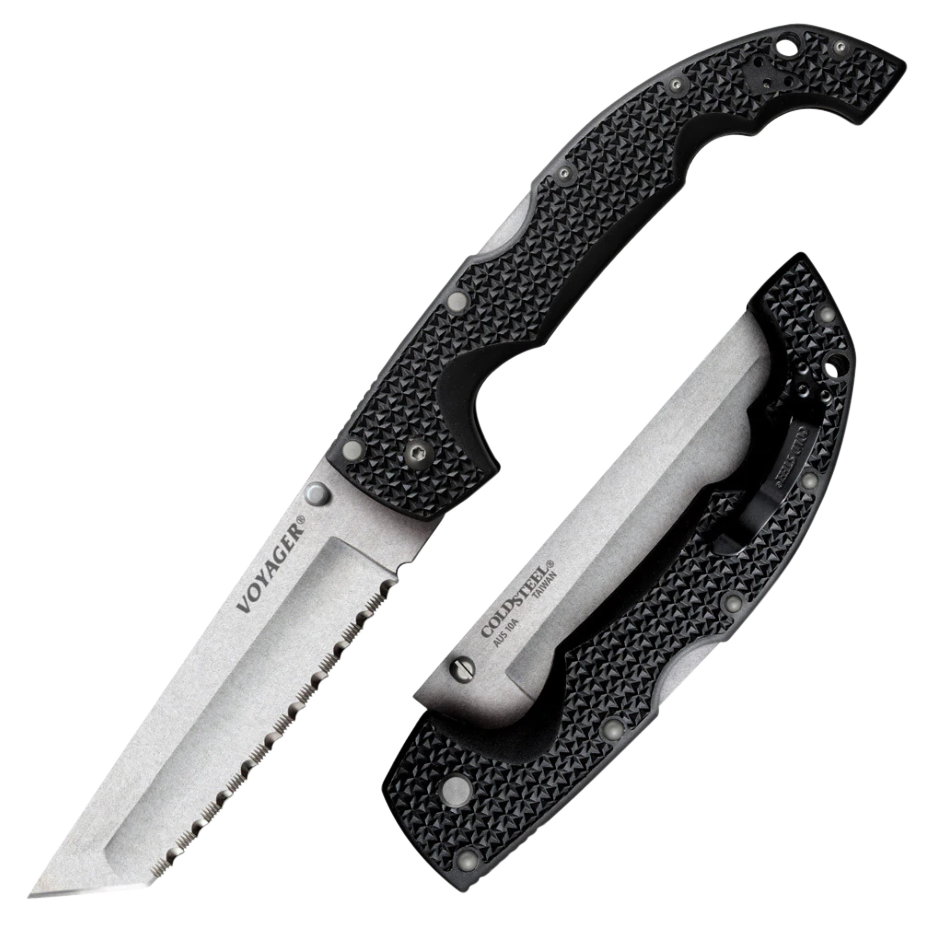 Cold Steel Voyager, Cold Cs-29axts   Voyager Xl Tanto Point Serrated