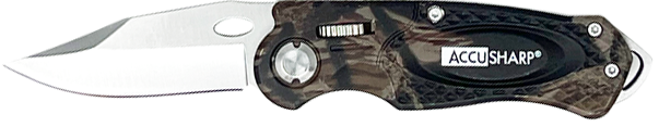 Accusharp Sport, Fpi 704c  Accusharp Folding Sport Knife Camo