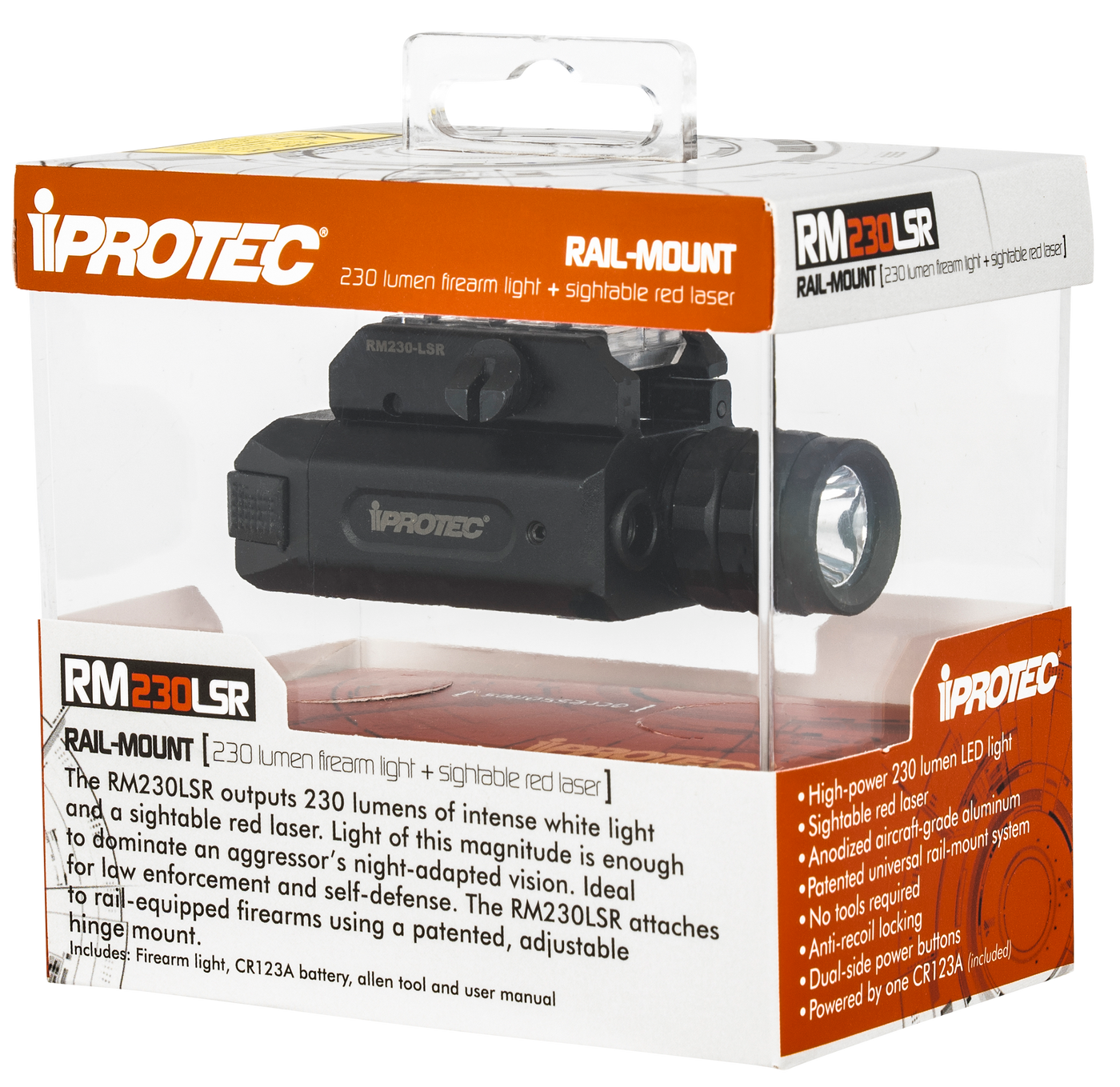 Rm230lsr Rail-mount Firearm Light & Red Laser