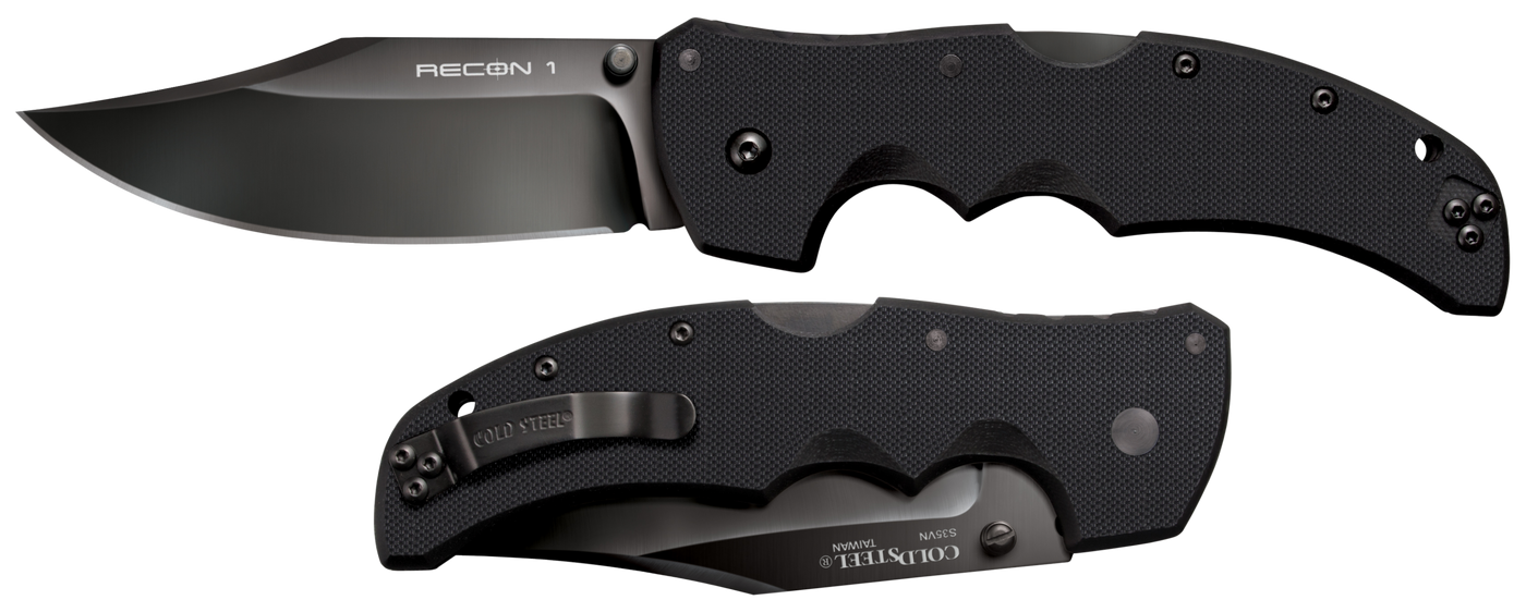 Cold Steel Recon, Cold Cs-27bc    Recon 1 Clip Point Pln Edge 4"