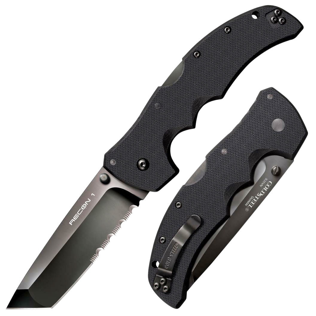 Cold Steel Recon, Cold Cs-27bth   Recon 1 Tanto 4" Fldng 1/2 Serr