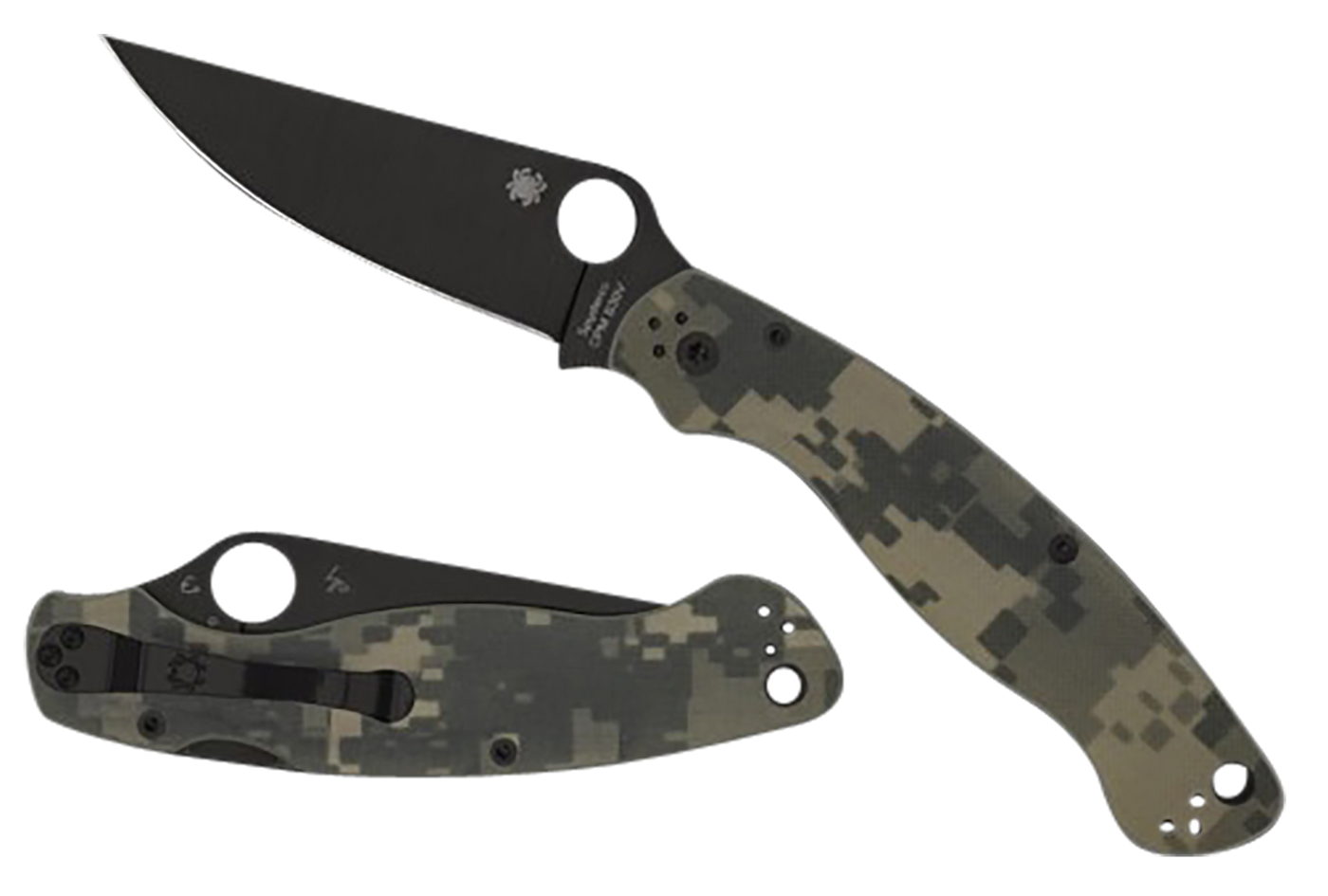 Spyderco Military 2, Spy C36gpcmobk2    Military 2 Camo G-10  Reveal 13