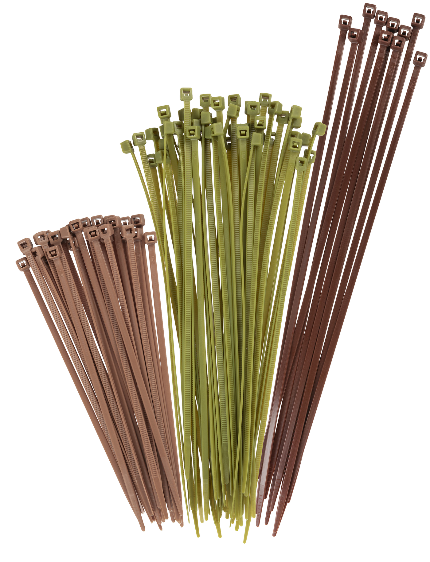 Allen Nylon Cable Ties 100pk - Assorted Green/brown/tan