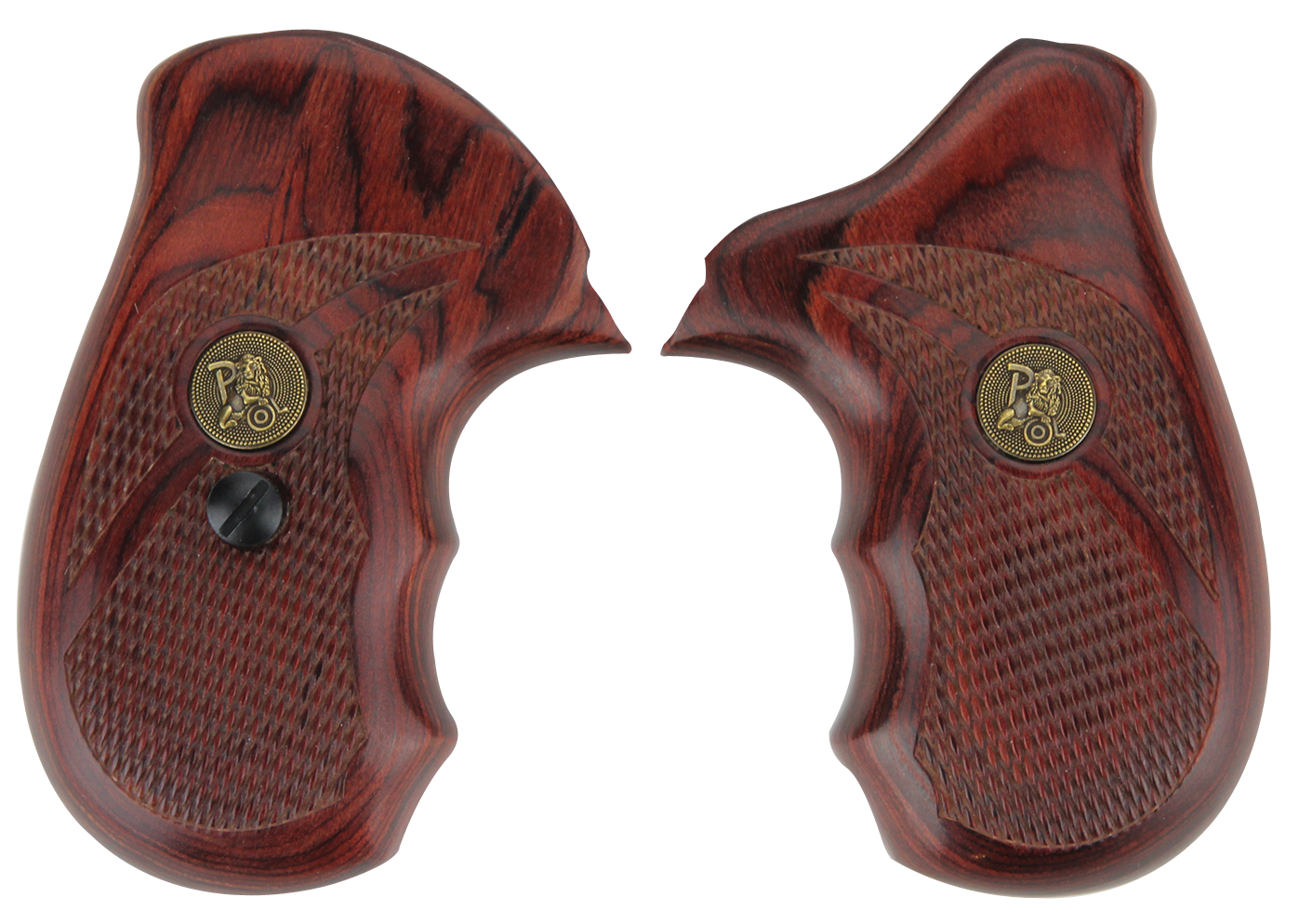 Pachmayr Laminated Wood Grips - Taurus 85 Rosewood Checkered