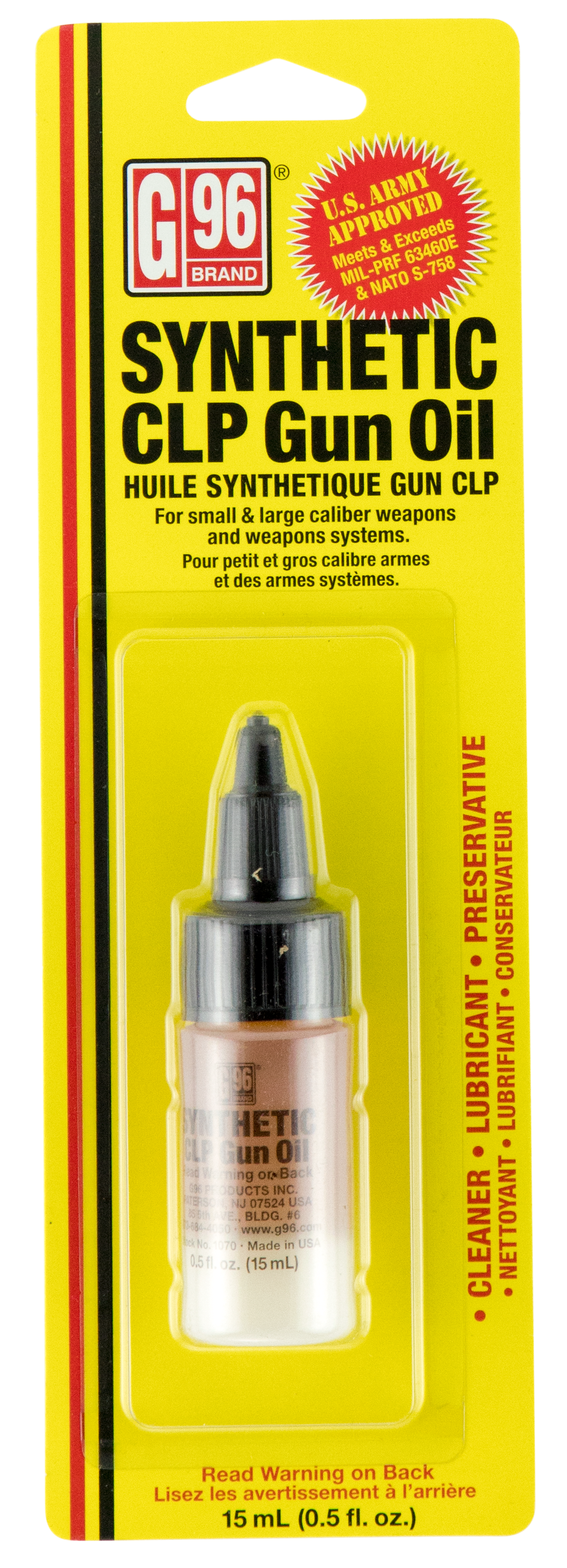 G96 Gun Oil, G-96 1070  Synthetic Pin Point Oiler