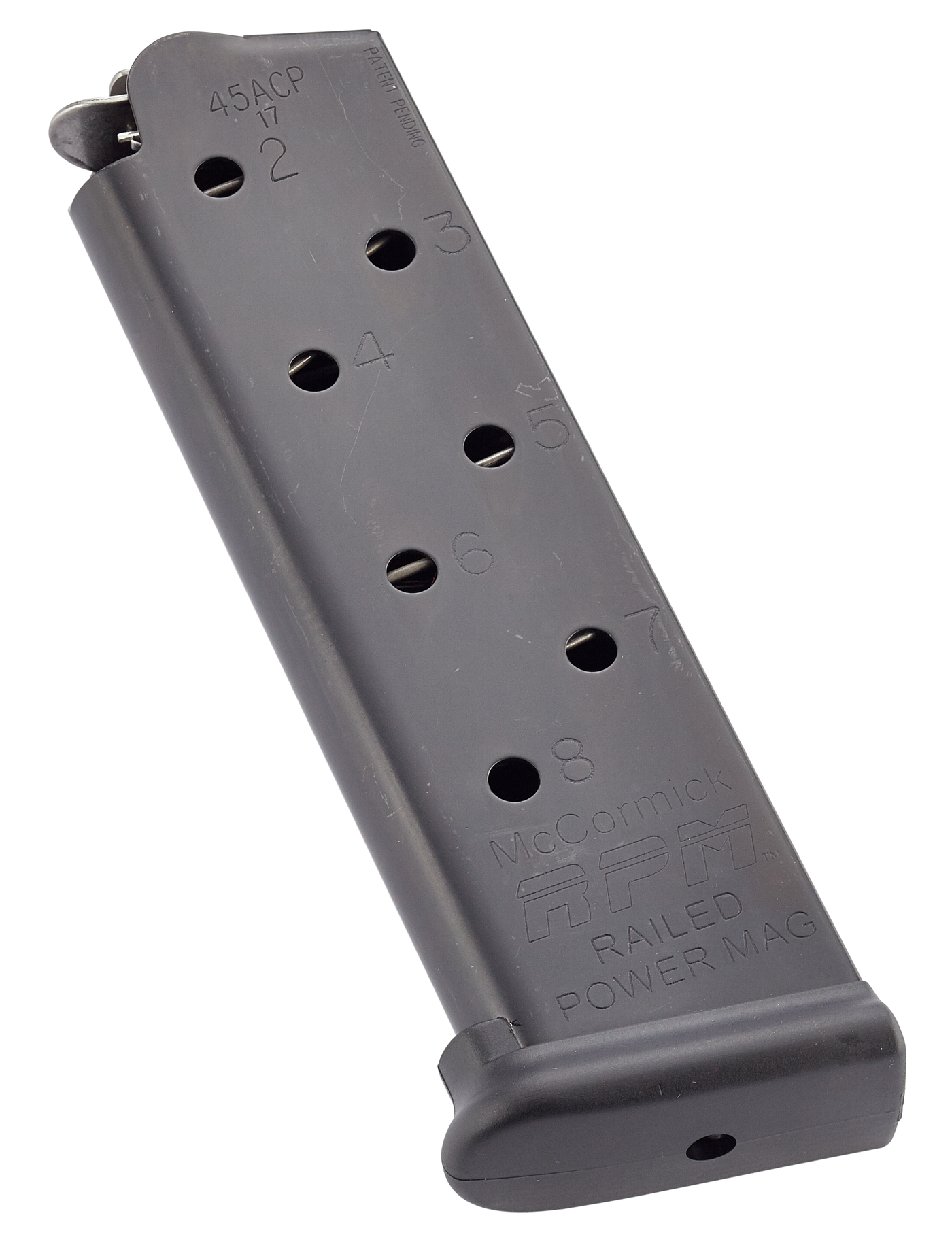 Chip Mccormick Custom Railed Power Mag, Chip Mrpm45fs8b  17230 Rl Pwr Mag 1911 45  8r  Blk