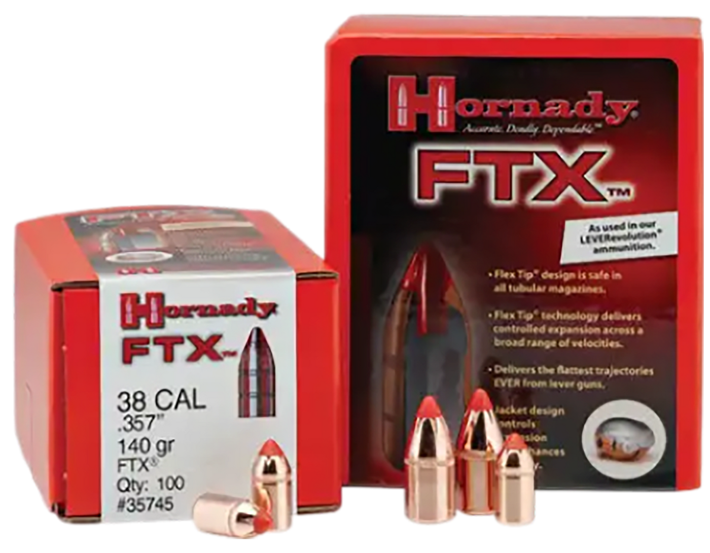 Hornady Bullets 50 Cal .500 - 300gr Ftx 50ct 25bx/cs