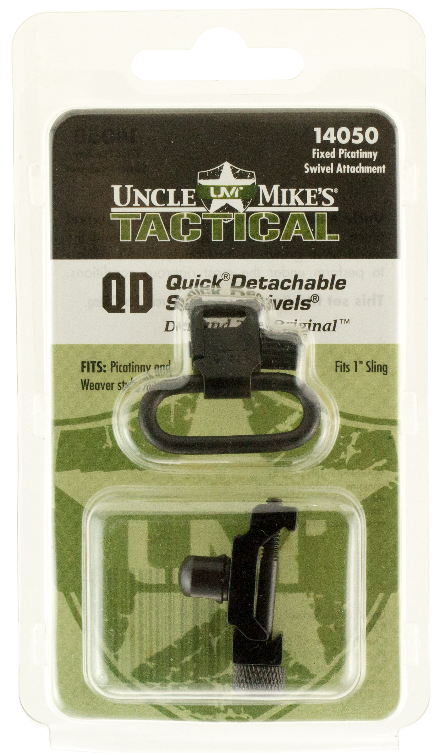 Uncle Mike's Qd Swivels Picatinny Swivel Attachment Fixed Black