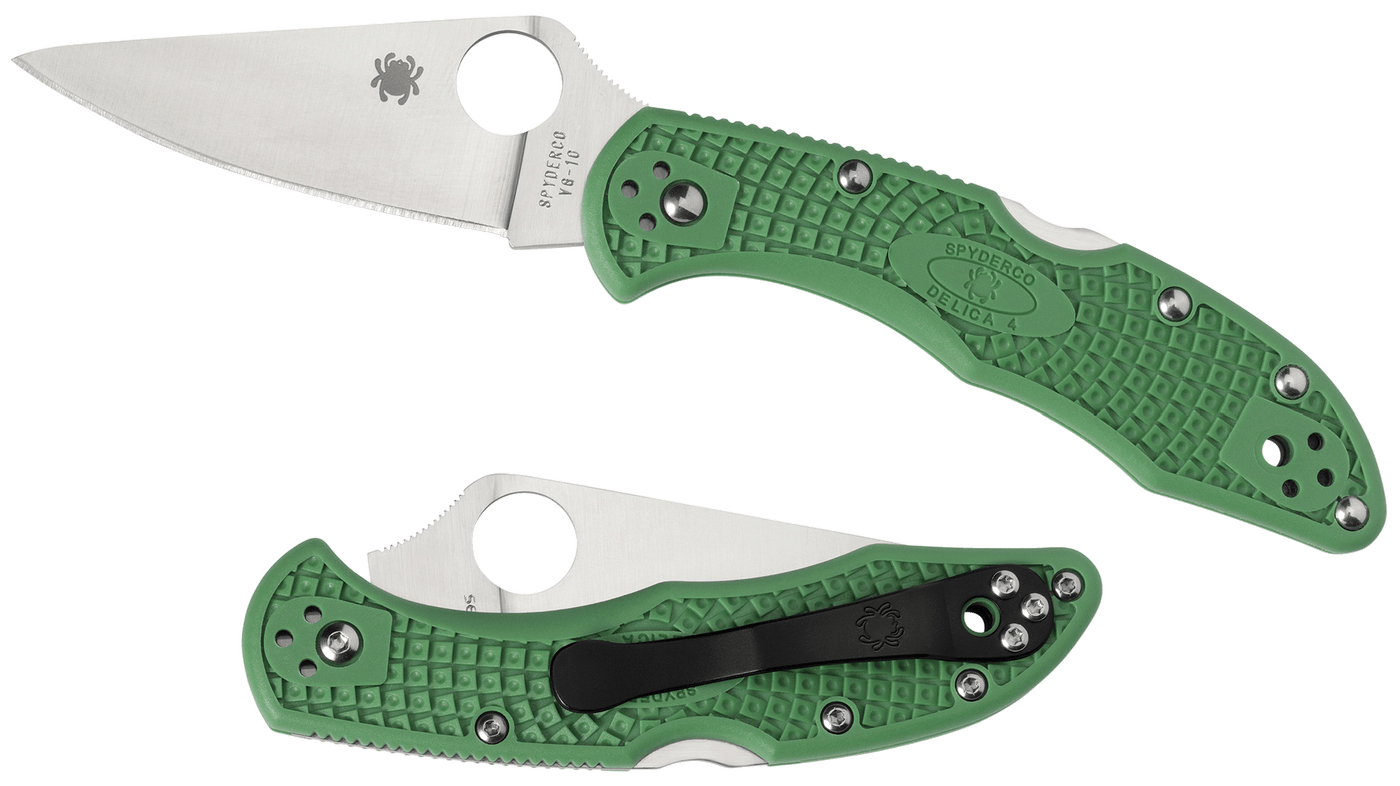 Spyderco Delica 4, Spy C11fpgr        Delica 4 Flt Grd Pl Dp 2.88 Grn