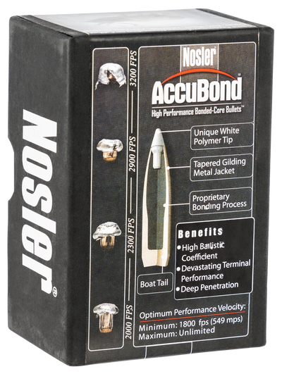 Nosler Accubond Bullets .338 Cal. 300 Gr. Spitzer Point 50 Pk.