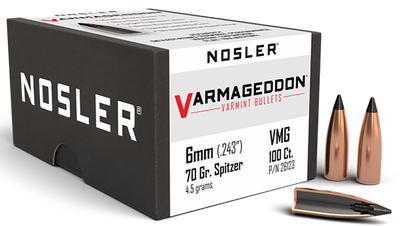 Nosler Bullets 6mm .243 - 70gr Varmageddon Tipped 100ct