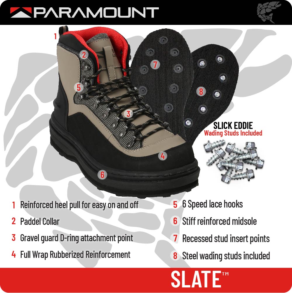 Paramount Outdoors Slate Felt Sole Wading Boots