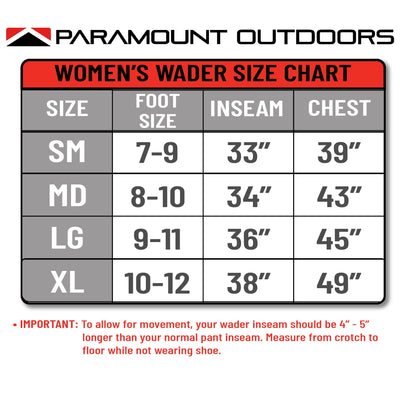 Paramount Outdoors WOMEN'S WHETSTONE Z Zippered Breathable Wader