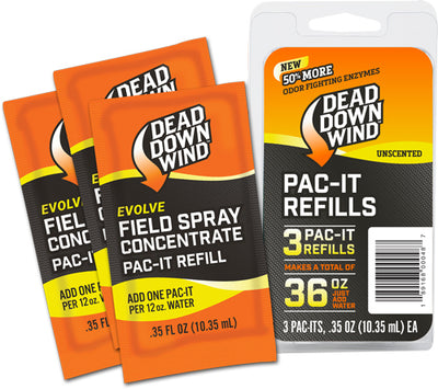 Dead Down Wind 3d+ Pac-it Field Spray Refills 3 Pk.