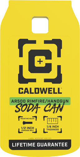 Caldwell Ar500 Rimfire Soda - Can Target 1/4" Yellow