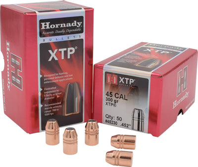 Hornady Traditional Pistol Bullets 45 Cal. .452 300 Gr. Xtp 50 Box