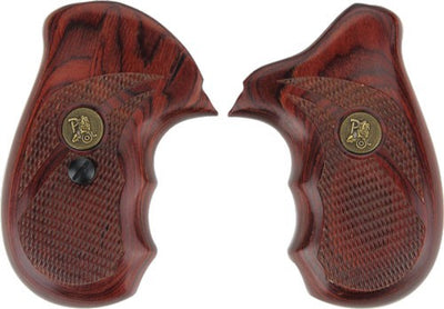 Pachmayr Laminated Wood Grips - Taurus 85 Rosewood Checkered