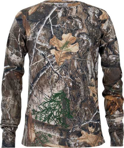 Habit Youth Bear Cave Long Sleeve Camo Tee Realtree Edge Youth X-large