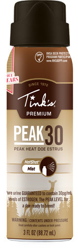 Tinks Peak30 Premium Doe Estrus Hot Shot Mist 3 Oz.