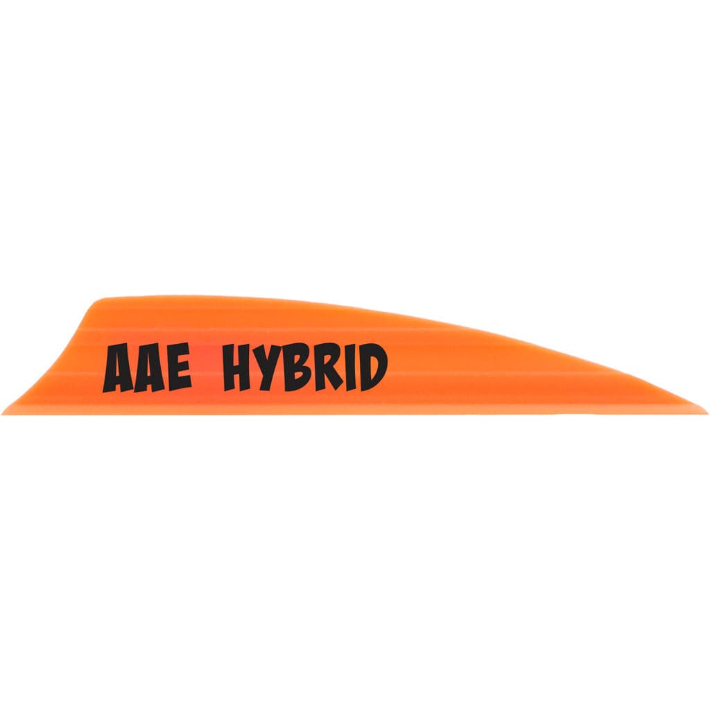 Aae Aae Hybrid 1.85 Vanes Fire Orange 1.85 In. Shield Cut 100 Pk. Fletching Tools and Materials