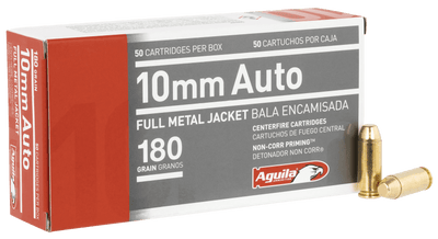 Aguila Aguila Pistol Ammo 10mm 180 Gr. Gn Fmj 50 Rd. Ammo