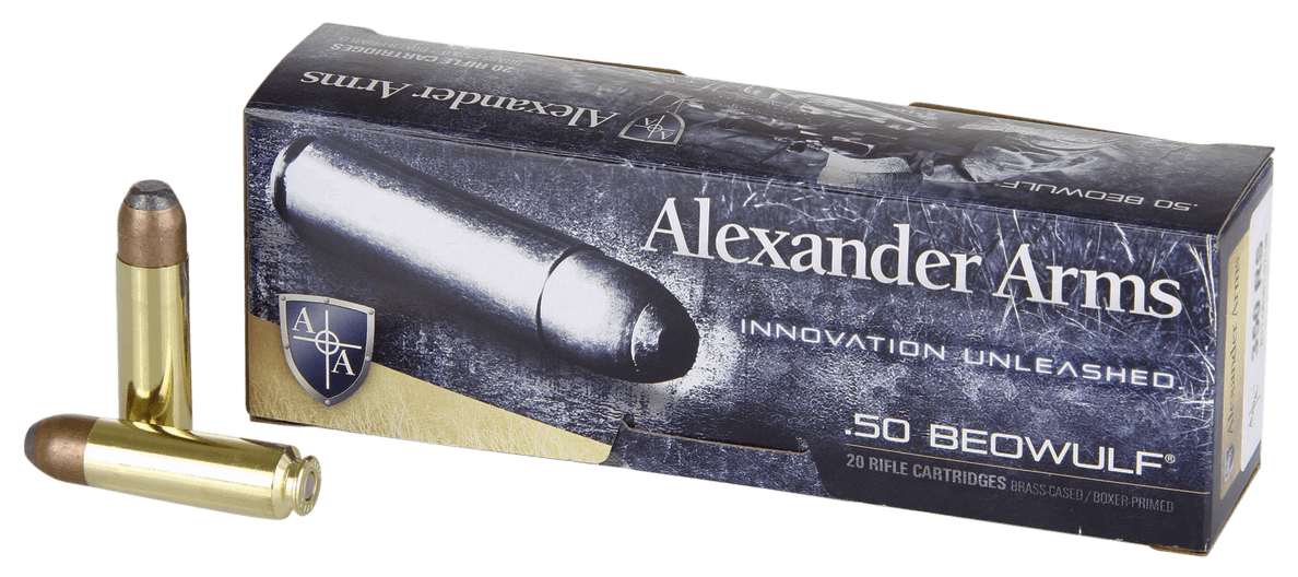 Alexander Arms Alexander 50 Beowulf 400gr - 20rd 10bx/cs Jsp-fn Ammo